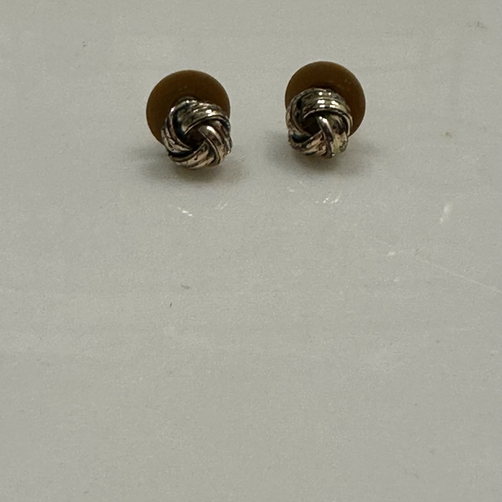 Gold Knot Stud Earrings
